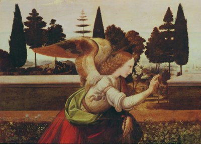 Angel Gabriel (detail) by Leonardo da Vinci